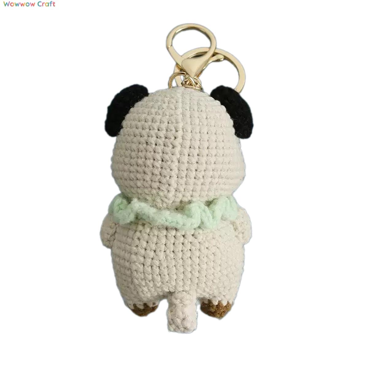 Pendants,Crochet Doll,Cute Hand-Crochet Pug Doll - Hand-Crochet Pendant Keychain